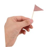LRXIYODE 12 Pezzi Triangle Toothpick Flags For Cake Decorations Party Fruit Picks For Birthdays Weddings And Dessert Styling