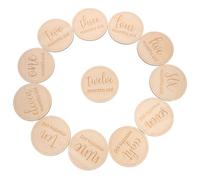 LRXIYODE 12pezzi Segnalini Mensili Legno Per Dischi Rotondi Per Catturare Le Tapas Di Crescita Del Primo Anno Accessori Decorativi e Regali Utili Per Fotografie