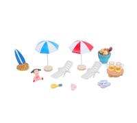 LRXIYODE 13 Pezzi Decorazione in spiaggia in miniatura figurine da spiaggia giocattoli in miniatura per casa delle bambole arredamento micropaesaggio arredamento della spiaggia plastica