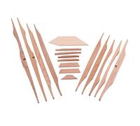 LRXIYODE 17pezzi Kit Di Rinforzo in Legno Di Abete Scuro Per Chitarra Acustica 41 Pollici Accessori Fai Da Te Per Liutai Parti Di Chitarra in Legno Di Abete Marrone