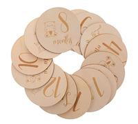 LRXIYODE 1set Cartoline Legno Per Segni Mensili Per Annuncio e Foto Dei Primi Mesi Design Unisex Per Shower e Ricordi Speciali