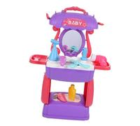 LRXIYODE 1set Gioco Di Bellezza Per Ragazzo Ragazza Kit Parrucchiere Interattivo Con Valigetta e Tavolo Vanity Giocattolo Educativo Per Sviluppare Creatività e Coordinazione Motoria Sicuro