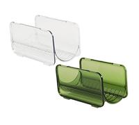LRXIYODE 2 Pezzi Organizer per Bottiglie Dacqua Impilabile Porta Borracce Termiche Trasparente Multistrato con Base Stabile Supporto per Cucina e Frigorifero per Organizzazione Contenitori