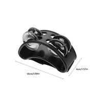 LRXIYODE 2 pezzi Sonagli da Piede per Tamburello Piedi con Fascia Elastica Nera Strumento Musicale per Educazione Musicale e Sviluppo Manuale e Cognitivo