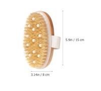 LRXIYODE 2 pezzi Spazzola Bagno in Legno con Setole Massaggiatore Naturale per Pulizia Profonda e Esfoliazione Kit con Impugnatura Ergonomica per Schiena e Zone Difficili Spazzola Scrub e