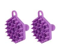 LRXIYODE 2 Pezzi Spazzola Massaggiante per Cute e Chioma in Silicone, Rimuove Forfora e Residui, Adatta per Tutta la Famiglia Durante Sessioni in Palestra o Vacanze