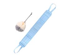 LRXIYODE 2 Pezzi Spugna Doccia e Striscia Esfoliante per Schiena Blu con Spugna Antiscivolo per Massaggio e Rimozione Cellule Morte Colore Casuale