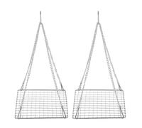 LRXIYODE 2 Pezzi Stendibiancheria per Erbe Aromatiche in Acciaio Inossidabile Argento 15x15 Cm Superficie Liscia per Essiccazione Efficiente in Cucina e Giardino