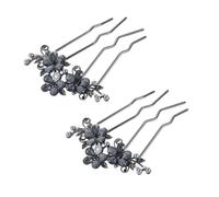 LRXIYODE 2 Pezzi U-shaped Metal Hair Fork Leaf Design Vintage Hair Pin For Elegant Low Buns And Chignon Multipurpose Updo Tool For Women Bridesmaids And Parties