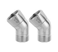 LRXIYODE 2 Set Connettore per Doccia G1/2 in Lega di Zinco Argento Filettatura Standard, Resistenza ai Graffi e Design a Scatto di Precisione per Bagno