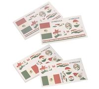 LRXIYODE 20 Mini Adesivi Con Bandiere Nazionali Adesivi Per Calcio Bandiera Del Calcio Messicano Bandiera Internazionale Del Mondo Bomboniera Per La Festa Dell'Indipendenza
