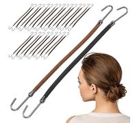 LRXIYODE 20 Pezzi Elastici per Chioma Gancio Fascia Elastica per Coda di Cavallo Accessori per lo Styling Chioma da Donna Leggeri e Comodi per Sport Yoga e Uso Quotidiano