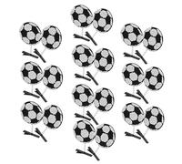 LRXIYODE 20 Pezzi Fermagli per Chioma a Tema Calcio Design Vivace, Realizzati in Ferro e Tessuto Non Tessuto, per Festa e Styling Veloce