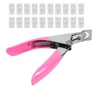 LRXIYODE 20 pezzi Unghie con Clip Trasparenti per Estensione e Taglierina per Punte Accessori Manicure Rapida per e Te