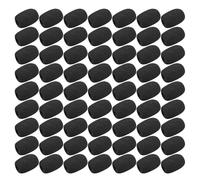 LRXIYODE 200 Pezzi Coperture Antivento per Microfono in Spugna Alta Densità Protezione per Mini Microfono Lavalier e Headset Riduzione Rumore Vento Leggere e Facili da Applicare Nero
