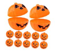 LRXIYODE 24 Contenitori Zucca Halloween Mini in Scatole Portacaramelle per Feste e Vasetti con Facile da Aprire Decorazioni Vivaci per Party e Trick Treat