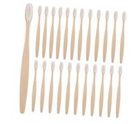 LRXIYODE 24 Pezzi Spazzolini da Denti in Bamboo con Setole Morbide Spazzolino da Viaggio Leggero per Famiglie Hotel e Uso Quotidiano