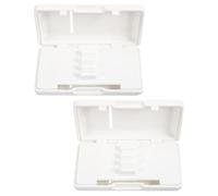 LRXIYODE 2pezzi Scatola Porta Ance in Abs Scomparti Custodia per Ance di Clarinetto e Oboe Organizer Portatile per Accessori Musicali Adatto Sassofono Contralto e Tenore per Viaggi e Uso