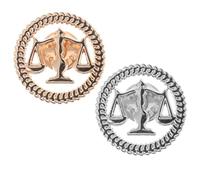 LRXIYODE 2pezzi Spilla da Bavero per Legge in Metallo Design Bilancia della Giustizia Adatta per Avvocati Studenti di Giurisprudenza e Professionisti del Diritto Regalo Elegante
