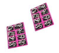 LRXIYODE 2sets Rompicapo Intelligente in Gioco Disentanglement Puzzle Interlock Portatile Per Ragazzi e Adulti Per Stimolare Cervello e Pensiero Creativo