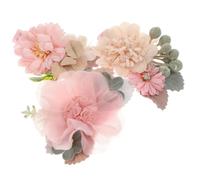 LRXIYODE 3 pezzi Clip Capelli Bambina con Fiori e Perle Accessori Morbidi per Neonate e Ragazze Decorazioni Capelli per Feste Compleanni e Cerimonie