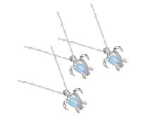 LRXIYODE 3 pezzi Collana con Ciondolo a Forma di Testuggine Luminescente in Lega Gioielli da Donna con Effetto Bagliore nel Buio Accessorio per Feste e Uso Quotidiano
