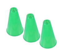 LRXIYODE 3 Pezzi Megafono in Plastica per Sostenitori Verde Leggero e Resistente in PP Amplificatore Vocale Chiaro per Giochi Sportivi e Attività Outdoor