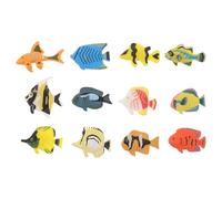 LRXIYODE 3 set Mini Figurine Pesci Tropicali in Plastica Colorata Realistiche e Sicure per Decorazioni Tema Oceano per Festa ed Educazione