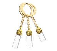 LRXIYODE 3pezzi Bottiglia Di Vetro Portachiavi Bottigliette Dei Desideri Decorative in Miniatura Ciondoli Forma Di Bottiglia Di Profumo Per Appendere Alla Borsa o Usare Come Oggetto Fai Da