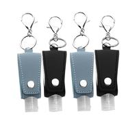 LRXIYODE 4 pezzi Bottiglie da Viaggio Vuote Piccole con Copertura Bottiglie Squeeze Portatili per Shampoo Balsamo e Lozione Design Antiperdita con Supporto Mano per Viaggi e Quotidiano