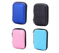 LRXIYODE 4 pezzi Custodia Rettangolare per Fili Custodia Compatta e Resistente con Zip Organizer Portatile per Accessori Bank per Viaggi Colori Casuali Colore Casuale Colore Casuale
