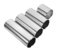 LRXIYODE 4 pezzi Guitar Slide in Metallo per Chitarra e Basso Misure Acciaio Inox Resistente alla Leggero e Portatile per Principianti e Professionisti