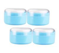 LRXIYODE 4 Pezzi Puff Per Polvere in Plastica e Spugna Sintetica Scatola Per Polvere Adatta Alla Ragazza Dispenser Facile Da Usare Con Una Sola Mano Elegante e Pratico Per Viaggio Puff