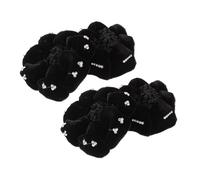 LRXIYODE 4 pezzi Retina per Capelli Chignon da Donna in Vellutato Nero con Strass per Danza e Infermiere Copricapo Elegante e Pratico per Acconciature Raffinate