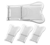 LRXIYODE 4 Pezzi Serrature di Sicurezza Trasparenti per Finestre e Porte Scorrevoli Blocchi Autoadesivi per Protezione Limitatori Resilienti per Sicurezza Casa