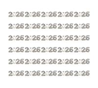 LRXIYODE 40 Pezzi 40 Pezzi Ciondoli per Unghie Numeri in Strass 2026, Pietre per Nail Art Flatback Argento, Decorazioni Manicure Scintillanti per Feste e Uso Quotidiano