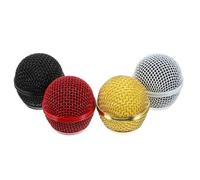 LRXIYODE 4pezzi Microfono Wireless Metallico Di Ricambio Testa Del Microfono Parte Fornitura Per Protezione Da Sporco e Detriti Facile Da Installare e Sostituire