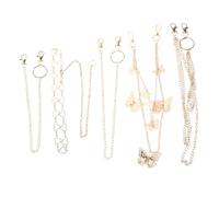 LRXIYODE 5 Pezzi Catena per Corpo a Farfalla Dorata a 5 Pezzi, Gioielli da Indossare Casual a Strati per la Vita e la Pancia, Cintura a Catena Elegante per Festival e Accessori Moda Donna
