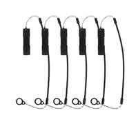 LRXIYODE 5 Pezzi Penna Elastico Coil Strap con Supporto Leash Retrattile Portapenne con Anello in Silicone per Stylus Capacitivo e Tablet Organizza Scrivania e Previeni Smarrimenti per