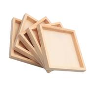 LRXIYODE 5pezzi Vassoio in Legno Grezzo Forma Blocco Puzzle Organizer in Legno Per Giocattoli Puzzle Portaoggetti Per