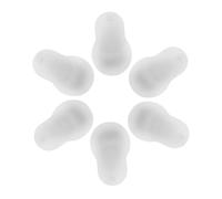 LRXIYODE 6 Pezzi Tappi Facile Silicone Bianco e Stetoscopio in Auricolari per Compatibilità Sostituzione per Procedure Cliniche e Uso Professionale