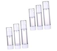 LRXIYODE 6pezzi Bottiglie Spray Per Viaggio Di Flaconi Vuoti Per Lozione e Profumo Design Antileak e Materiale Resistente Bianco