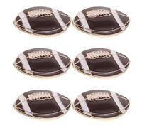 LRXIYODE 6pezzi Pallone Rugby Metallo Spilla Accessori Abbigliamento Stemmi Decorativi Spille Guanto Scarpa Ricordo Souvenir