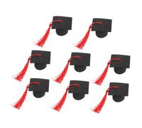 LRXIYODE 8 Mini Decorazioni Tocco Rosso per Cupcake e Dolci Toppers Resistenti e per Addobbi Torte e Centrotavola Celebration