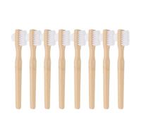 LRXIYODE 8 Pezzi Spazzolino per protesi in nylon di media durezza Ripasso per protesi portatile BRUSH PULIZZAZIONE spazzolino a pennello da protezione