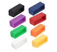 LRXIYODE 8pezzi Anello Anticaduta Fibbia Anello Porta- Di Cinturino in Silicone Accessorio Per Cinturino Orologio Bianco Giallo Verde Blu Nero Arancione