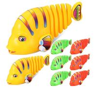 LRXIYODE 8pezzi Giocattoli di Pesce Che Nuotano in Plastica Robot Pesce di Mare per Vasca da Bagno Animati Movimento Oscillante Automatico Colori Multipli Forme Adorabili per Gatti e Piscin