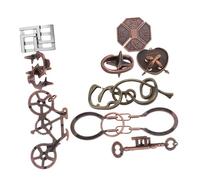LRXIYODE 9 Puzzle Rompicapo in Metallo Lu Ban Lock Intellettuale per Adulti e Stimola Creatività e Riutilizzabile e Resistente per Feste e