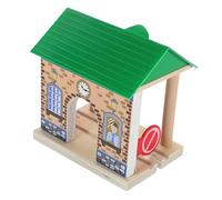 LRXIYODE Accessorio Stazione Ferroviaria in Legno per Educativo Stazione Decorativo e Costruzione
