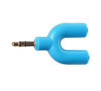 LRXIYODE Adattatore Audio 3.5mm Stereo Splitter a U per Cuffie e Lettori Multimediali, Compatibile Tutti i Dispositivi Digitali, Leggero e Facile da Trasportare per Colore Colore Casuale